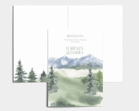 Libretto Cerimonia Nozze CON STAMPA AD ALTA QUALITÁ - Countryside - Libretto messa completamente PERSONALIZZABILE (ANCHE I COLORI)