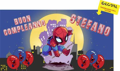 Poster X2 Compleanno Personalizzato Spiderman Bambini Decorazione Festa - Foto 7