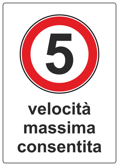 Limite di velocità personalizzato - CARTELLO SEGNALETICO ISO 7010 in Adesivo Resistente, Pannello in Forex, Pannello In Alluminio o in Plexiglas