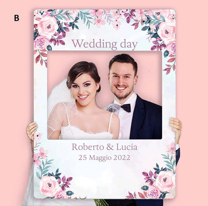 CORNICE WEDDING PERSONALIZZABILE CON NOMI E DATA - MODELLO B - CON STAMPA AD ALTA QUALITÁ