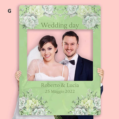 CORNICE WEDDING PERSONALIZZABILE CON NOMI E DATA - MODELLO G - CON STAMPA AD ALTA QUALITÁ