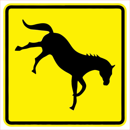 ATTRAVERSAMENTO CAVALLI- CARTELLO SEGNALETICO QUADRATO ISO 7010 - Adesivo Extra Resistente, Pannello in Forex, Pannello In Alluminio