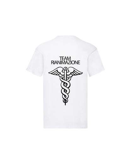 T-Shirt Uomo o Donna Cotone Basic Super vestibilità Top qualità - Team Rianimazione  - Personalizzata con Nome