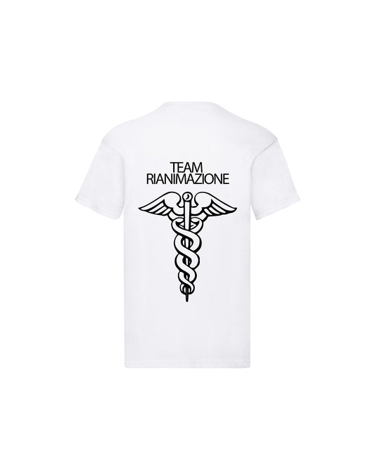 T-Shirt Uomo o Donna Cotone Basic Super vestibilità Top qualità - Team Rianimazione  - Personalizzata con Nome