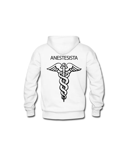 Felpa Cappuccio Uomo o Donna Cotone Basic Super vestibilità Top qualità - Ruolo anestesista - Personalizzata con Nome