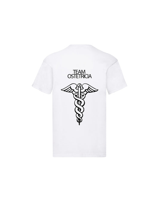 T-Shirt Uomo o Donna Cotone Basic Super vestibilità Top qualità - Team Ostetricia - Personalizzata con Nome