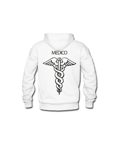 Felpa Cappuccio Uomo o Donna Cotone Basic Super vestibilità Top qualità - Ruolo di Medico - Personalizzata con Nome