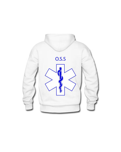 Felpa Cappuccio Uomo o Donna Cotone Basic Super vestibilità Top qualità - Ruolo operatore OSS Croce - Personalizzata con Nome