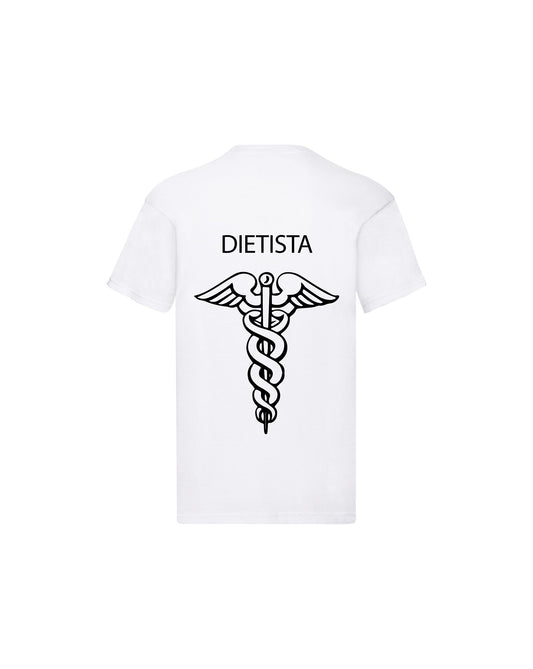 T-Shirt Uomo o Donna Cotone Basic Super vestibilità Top qualità - Ruolo dietista - Personalizzata con Nome