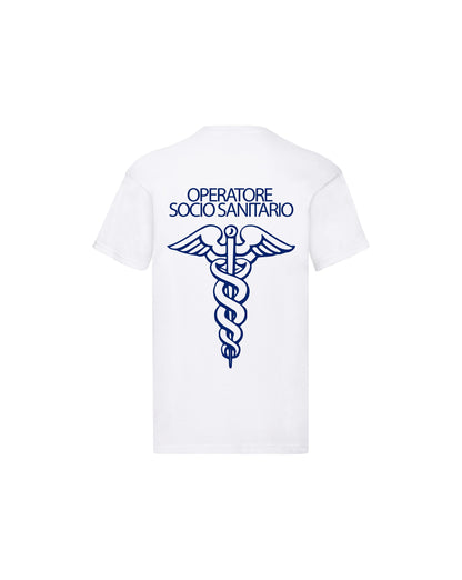 T-Shirt Uomo o Donna Cotone Basic Super vestibilità Top qualità - Ruolo operatore OSS Blu - Personalizzata con Nome