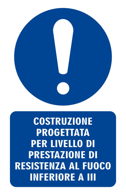 COSTRUZIONE PROGETTATA PER LIVELLO DI PRESTAZIONE - CARTELLO SEGNALETICO ISO 7010 in Adesivo Resistente, Pannello in Forex, Pannello In Alluminio o in Plexiglas