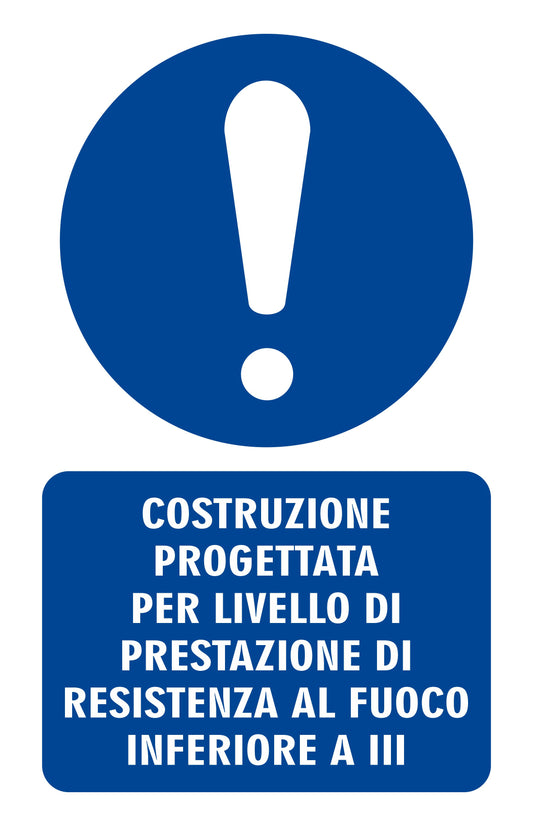 COSTRUZIONE PROGETTATA PER LIVELLO DI PRESTAZIONE - CARTELLO SEGNALETICO ISO 7010 in Adesivo Resistente, Pannello in Forex, Pannello In Alluminio o in Plexiglas