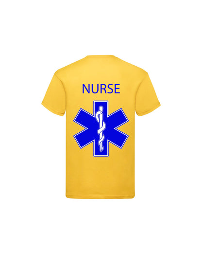 T-Shirt Uomo o Donna Cotone Basic Super vestibilità Top qualità - Ruolo NURSE - Personalizzata con Nome