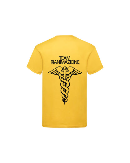 T-Shirt Uomo o Donna Cotone Basic Super vestibilità Top qualità - Team Rianimazione  - Personalizzata con Nome