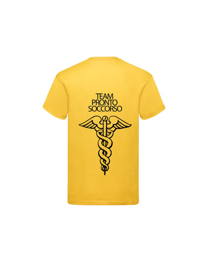T-Shirt Uomo o Donna Cotone Basic Super vestibilità Top qualità - Team Pronto Soccorso - Personalizzata con Nome