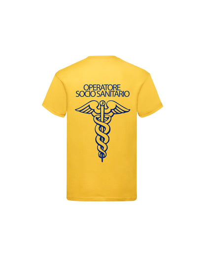 T-Shirt Uomo o Donna Cotone Basic Super vestibilità Top qualità - Ruolo operatore OSS Blu - Personalizzata con Nome