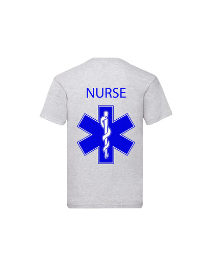 T-Shirt Uomo o Donna Cotone Basic Super vestibilità Top qualità - Ruolo NURSE - Personalizzata con Nome