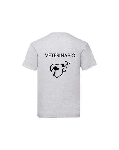 T-Shirt Uomo o Donna Cotone Basic Super vestibilità Top qualità - Ruolo Veterinario - Personalizzata con Nome