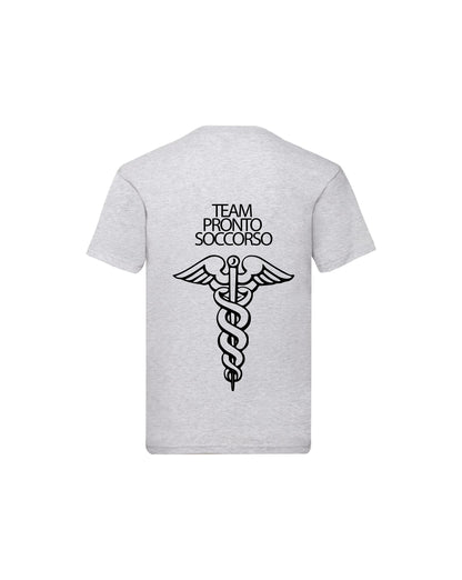 T-Shirt Uomo o Donna Cotone Basic Super vestibilità Top qualità - Team Pronto Soccorso - Personalizzata con Nome