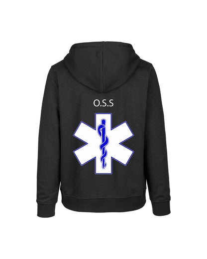 Felpa Cappuccio Uomo o Donna Cotone Basic Super vestibilità Top qualità - Ruolo operatore OSS Croce - Personalizzata con Nome