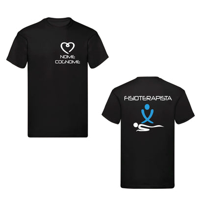 T-Shirt Uomo o Donna Cotone Basic Super vestibilità Top qualità - Fisioterapista - Personalizzata con Nome