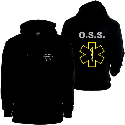 Felpa Cappuccio Uomo o Donna Cotone Basic Super vestibilità Top qualità - OSS Giallo - Personalizzata con Nome