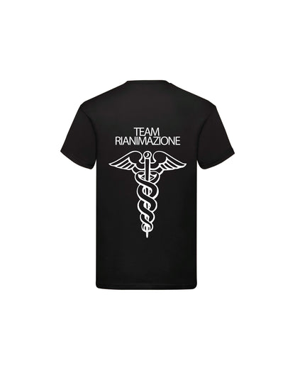 T-Shirt Uomo o Donna Cotone Basic Super vestibilità Top qualità - Team Rianimazione  - Personalizzata con Nome