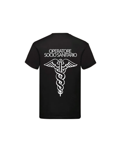 T-Shirt Uomo o Donna Cotone Basic Super vestibilità Top qualità - Ruolo operatore OSS Blu - Personalizzata con Nome
