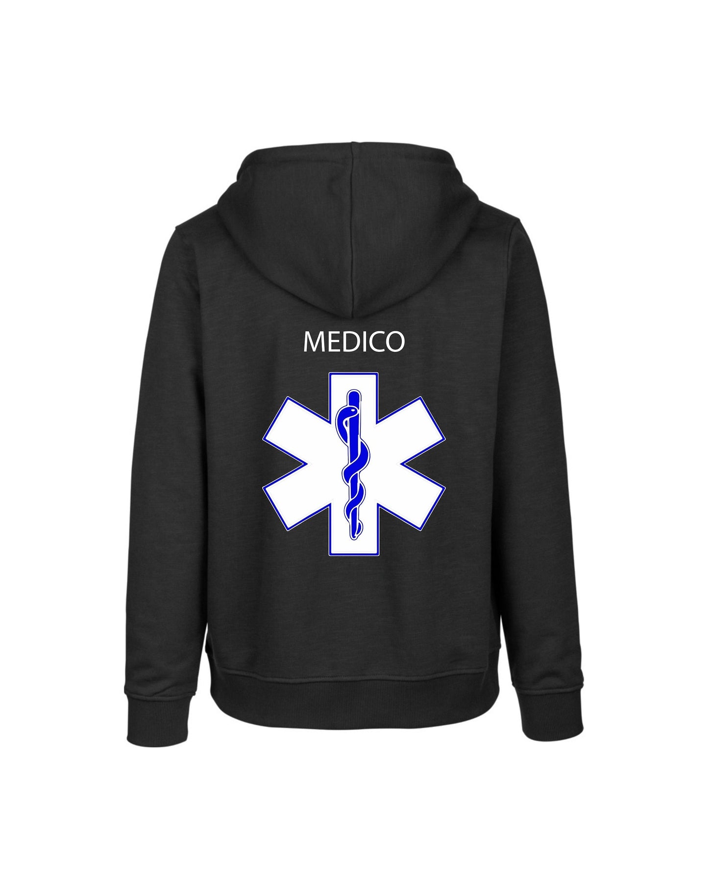 Felpa Cappuccio Uomo o Donna Cotone Basic Super vestibilità Top qualità - Ruolo di Medico Croce - Personalizzata con Nome