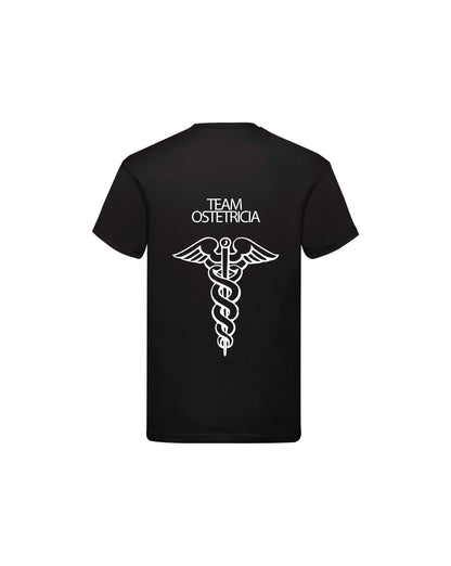 T-Shirt Uomo o Donna Cotone Basic Super vestibilità Top qualità - Team Ostetricia - Personalizzata con Nome