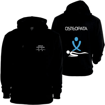 Felpa Cappuccio Uomo o Donna Cotone Basic Super vestibilità Top qualità - Osteopata - Personalizzata con Nome