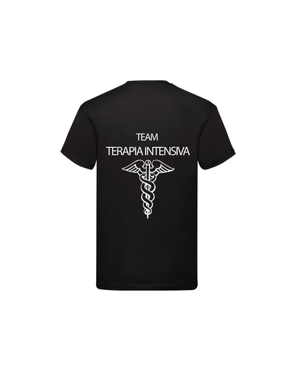T-Shirt Uomo o Donna Cotone Basic Super vestibilità Top qualità - Team terapia intensiva - Personalizzata con Nome