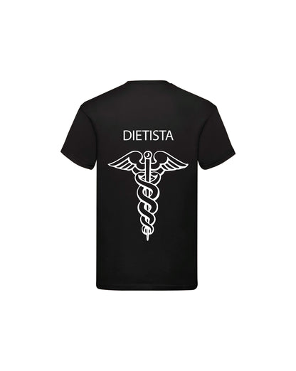 T-Shirt Uomo o Donna Cotone Basic Super vestibilità Top qualità - Ruolo dietista - Personalizzata con Nome