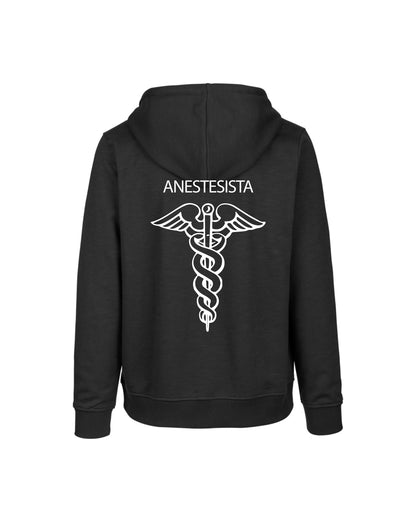 Felpa Cappuccio Uomo o Donna Cotone Basic Super vestibilità Top qualità - Ruolo anestesista - Personalizzata con Nome