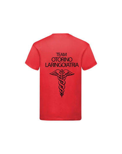 T-Shirt Uomo o Donna Cotone Basic Super vestibilità Top qualità - Team otorinolaringoiatria - Personalizzata con Nome