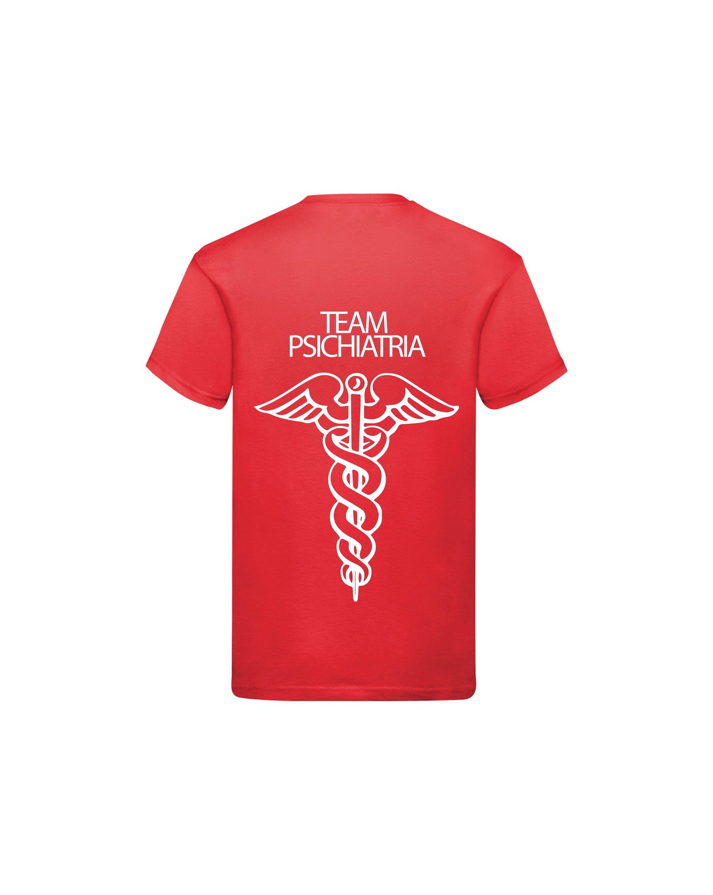T-Shirt Uomo o Donna Cotone Basic Super vestibilità Top qualità - Team psichiatria - Personalizzata con Nome