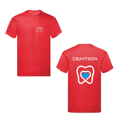T-Shirt Uomo o Donna Cotone Basic Super vestibilità Top qualità - Dentista - Personalizzata con Nome