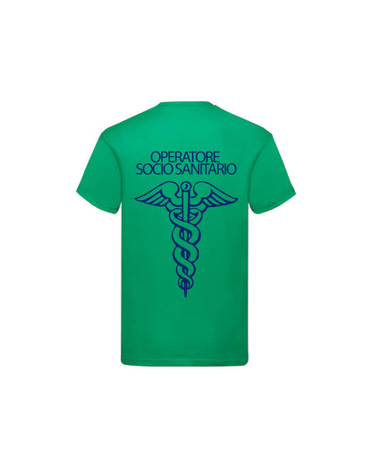T-Shirt Uomo o Donna Cotone Basic Super vestibilità Top qualità - Ruolo operatore OSS Blu - Personalizzata con Nome