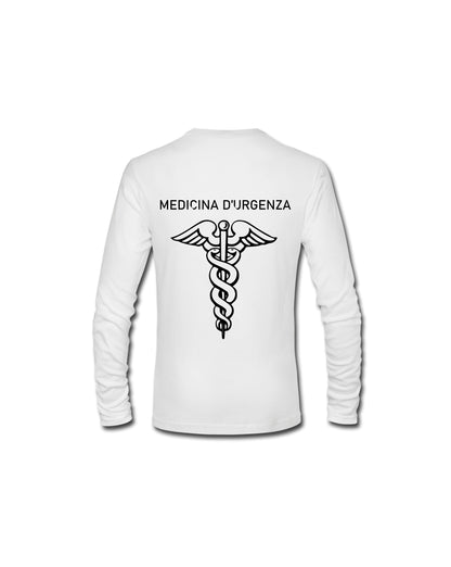Felpa Girocollo Uomo o Donna Cotone Basic Super vestibilità Top qualità - Operatore Medicina d'urgenza - Personalizzata con Nome