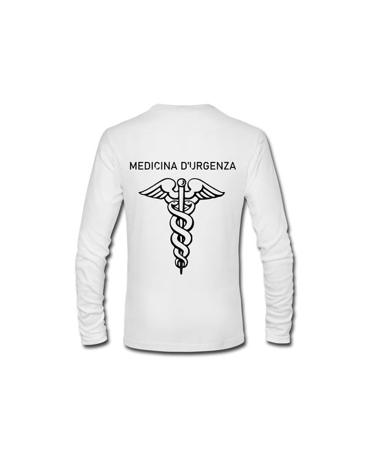 Felpa Girocollo Uomo o Donna Cotone Basic Super vestibilità Top qualità - Operatore Medicina d'urgenza - Personalizzata con Nome