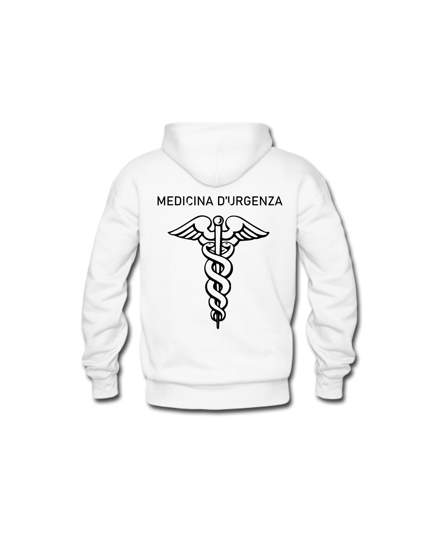 Felpa Cappuccio Uomo o Donna Cotone Basic Super vestibilità Top qualità - Operatore Medicina d'urgenza - Personalizzata con Nome