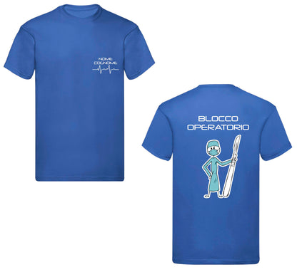 T-Shirt Uomo o Donna Cotone Basic Super vestibilità Top qualità - Sala Operatoria - Personalizzata con Nome