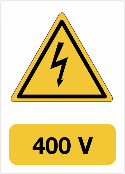 "Pericolo elettrico"  - CARTELLO SEGNALETICO ISO 7010 in Adesivo Resistente, Pannello in Forex, Pannello In Alluminio o in Plexiglas