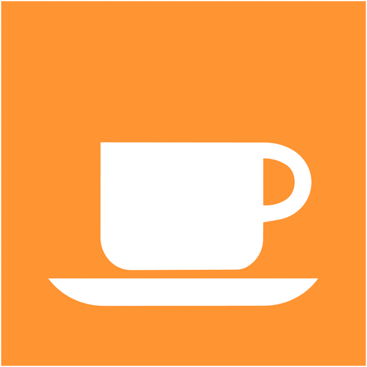 Caffetteria - con pittogramma e testo - CARTELLO SEGNALETICO QUADRATO ISO 7010 - Rischio di schiacciamento, rulli dentati - Adesivo Extra Resistente, Pannello in Forex, Pannello In Alluminio