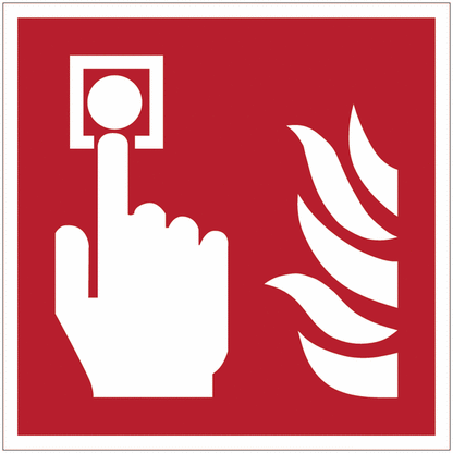 Cartelli antincendio - Allarme antincendio - con pittogramma e testo - CARTELLO SEGNALETICO QUADRATO ISO 7010 - Rischio di schiacciamento, rulli dentati - Adesivo Extra Resistente, Pannello in Forex, Pannello In Alluminio