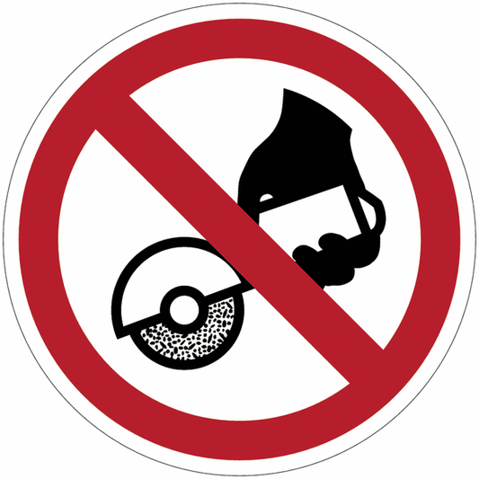 “Vietato usare il disco con attrezzature manuali” - CARTELLO SEGNALETICO ROTONDO ISO 7010 - Adesivo Extra Resistente, Pannello in Forex, Pannello In Alluminio