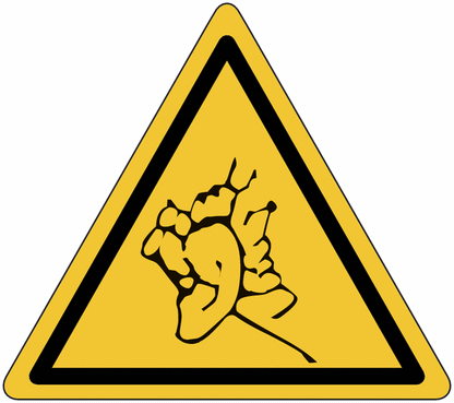 "Trauma da rumore" - CARTELLO SEGNALETICO TRIANGOLO ISO 7010 - Adesivo Extra Resistente, Pannello in Forex, Pannello In Alluminio