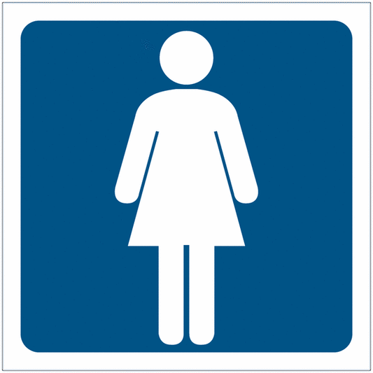 Toilette donne - con pittogramma e testo - CARTELLO SEGNALETICO QUADRATO ISO 7010 - Rischio di schiacciamento, rulli dentati - Adesivo Extra Resistente, Pannello in Forex, Pannello In Alluminio