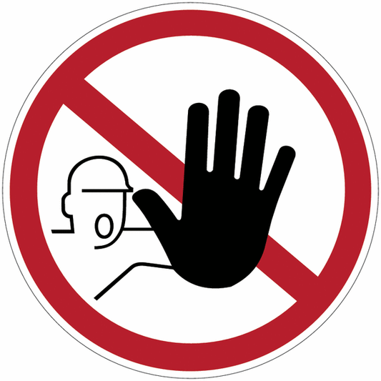 "Accesso vietato alle persone non autorizzate" - CARTELLO SEGNALETICO ROTONDO ISO 7010 - Adesivo Extra Resistente, Pannello in Forex, Pannello In Alluminio