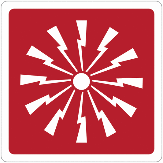 Cartelli antincendio - Allarme antincendio - con pittogramma e testo - CARTELLO SEGNALETICO QUADRATO ISO 7010 - Rischio di schiacciamento, rulli dentati - Adesivo Extra Resistente, Pannello in Forex, Pannello In Alluminio